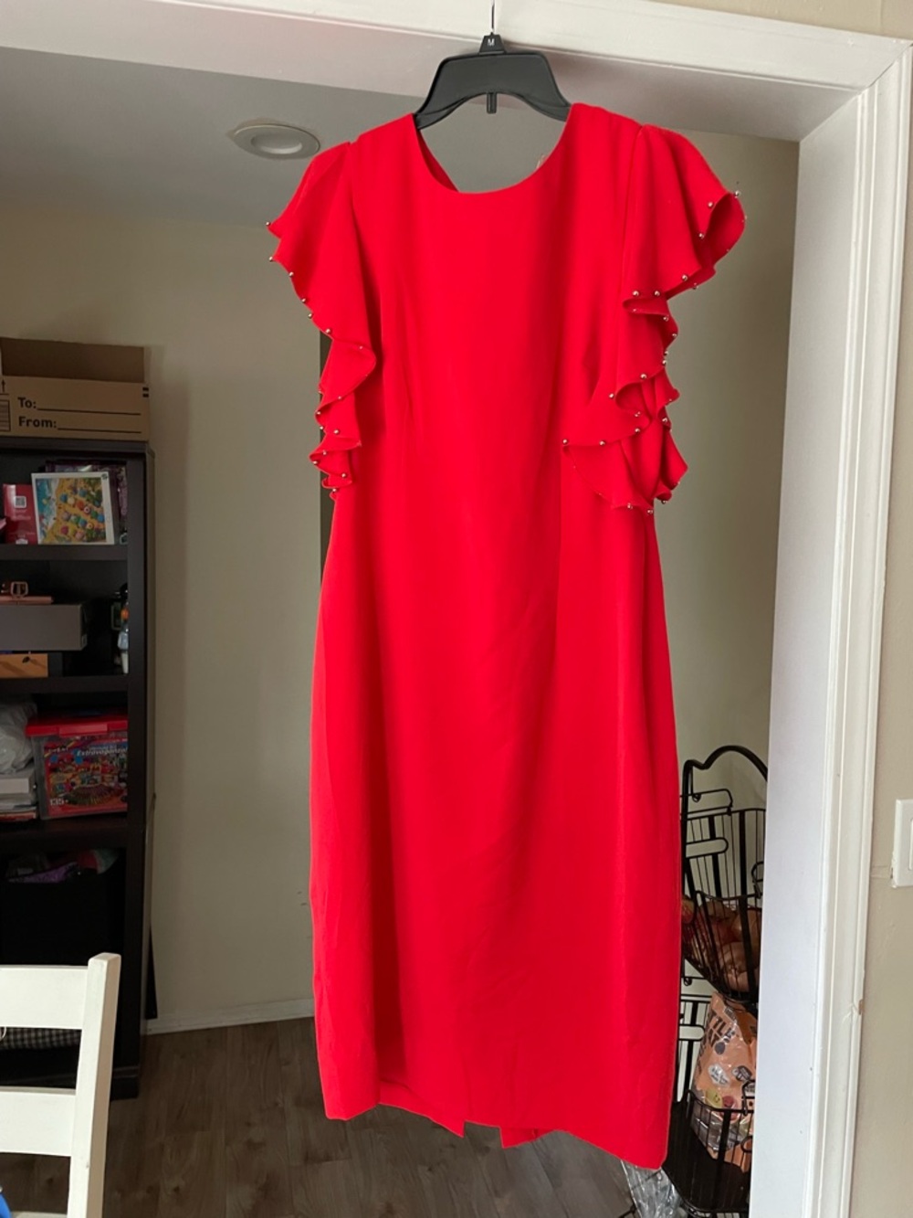 T Tahari Vibrant Red Midi Dress